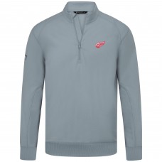 Detroit Red Wings Levelwear Gray Upright Tri-Blend Quarter-Zip Pullover Detroit Red Wings Levelwear Gray Upright Tri-Blend Quarter-Zip Pullover