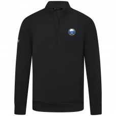 Buffalo Sabres Levelwear Black Upright Tri-Blend Quarter-Zip Pullover