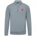Calgary Flames Levelwear Gray Upright Tri-Blend Quarter-Zip Pullover