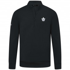 Toronto Maple Leafs Levelwear Black Upright Tri-Blend Quarter-Zip Pullover