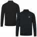 Vancouver Canucks Levelwear Black Upright Tri-Blend Quarter-Zip Pullover