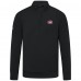 Montreal Canadiens Levelwear Black Upright Tri-Blend Quarter-Zip Pullover