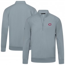 Montreal Canadiens Levelwear Gray Upright Tri-Blend Quarter-Zip Pullover