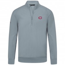 Montreal Canadiens Levelwear Gray Upright Tri-Blend Quarter-Zip Pullover