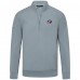 Columbus Blue Jackets Levelwear Gray Upright Tri-Blend Quarter-Zip Pullover