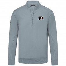 Philadelphia Flyers Levelwear Gray Upright Tri-Blend Quarter-Zip Pullover