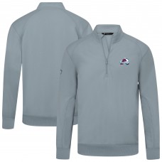 Colorado Avalanche Levelwear Gray Upright Tri-Blend Quarter-Zip Pullover
