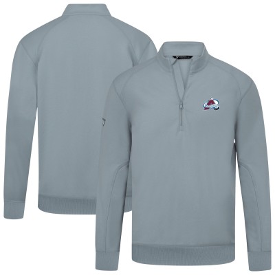 Colorado Avalanche Levelwear Gray Upright Tri-Blend Quarter-Zip Pullover