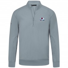 Colorado Avalanche Levelwear Gray Upright Tri-Blend Quarter-Zip Pullover