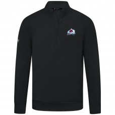 Colorado Avalanche Levelwear Black Upright Tri-Blend Quarter-Zip Pullover