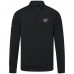 Columbus Blue Jackets Levelwear Black Upright Tri-Blend Quarter-Zip Pullover