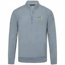 Nashville Predators Levelwear Gray Upright Tri-Blend Quarter-Zip Pullover