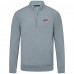 Carolina Hurricanes Levelwear Gray Upright Tri-Blend Quarter-Zip Pullover