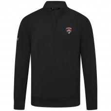 Florida Panthers Levelwear Black Upright Tri-Blend Quarter-Zip Pullover