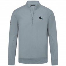 San Jose Sharks Levelwear Gray Upright Tri-Blend Quarter-Zip Pullover San Jose Sharks Levelwear Gray Upright Tri-Blend Quarter-Zip Pullover