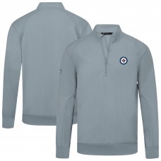 Winnipeg Jets Levelwear Gray Upright Tri-Blend Quarter-Zip Pullover