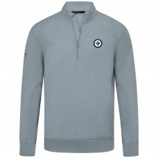 Winnipeg Jets Levelwear Gray Upright Tri-Blend Quarter-Zip Pullover