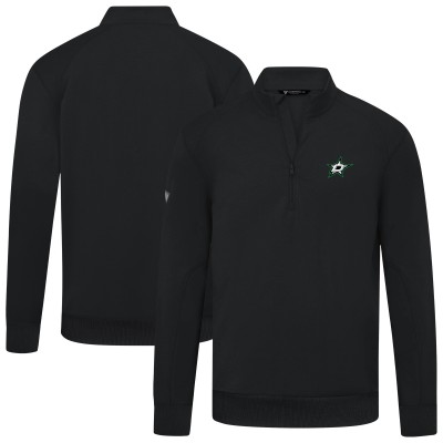 Dallas Stars Levelwear Black Upright Tri-Blend Quarter-Zip Pullover