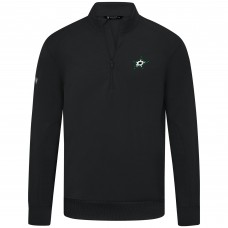 Dallas Stars Levelwear Black Upright Tri-Blend Quarter-Zip Pullover