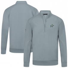 Dallas Stars Levelwear Gray Upright Tri-Blend Quarter-Zip Pullover