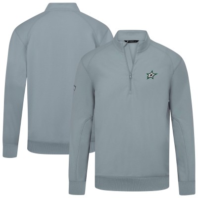 Dallas Stars Levelwear Gray Upright Tri-Blend Quarter-Zip Pullover