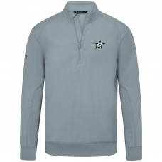Dallas Stars Levelwear Gray Upright Tri-Blend Quarter-Zip Pullover