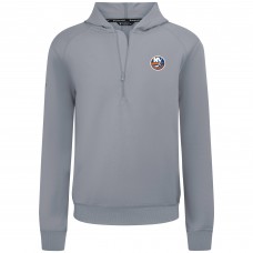 New York Islanders Levelwear Gray Technic Quarter-Zip Pullover Hoodie