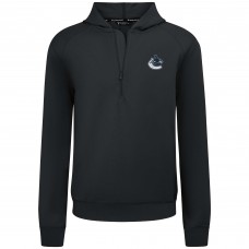 Vancouver Canucks Levelwear Black Technic Quarter-Zip Pullover Hoodie