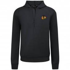 Толстовка Chicago Blackhawks Levelwear Black Technic Quarter-Zip