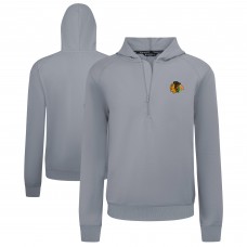 Толстовка Chicago Blackhawks Levelwear Gray Technic Quarter-Zip