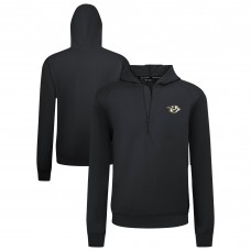 Nashville Predators Levelwear Black Technic Quarter-Zip Pullover Hoodie