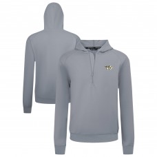 Nashville Predators Levelwear Gray Technic Quarter-Zip Pullover Hoodie