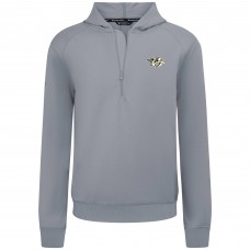 Nashville Predators Levelwear Gray Technic Quarter-Zip Pullover Hoodie