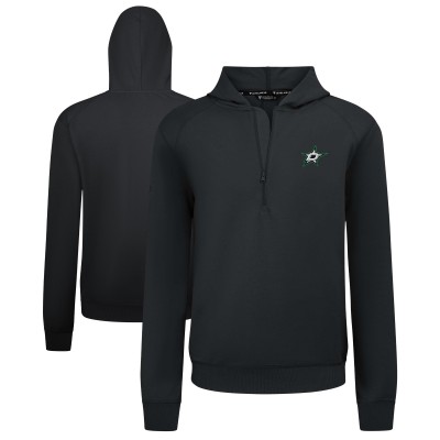 Dallas Stars Levelwear Black Technic Quarter-Zip Pullover Hoodie