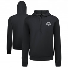 Los Angeles Kings Levelwear Black Technic Quarter-Zip Pullover Hoodie