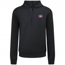 Montreal Canadiens Levelwear Black Technic Quarter-Zip Pullover Hoodie