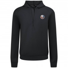 New York Islanders Levelwear Black Technic Quarter-Zip Pullover Hoodie