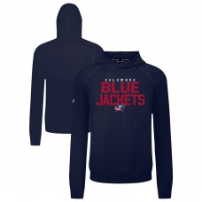 Columbus Blue Jackets Levelwear Navy Mandate Carve Tri-Blend Pullover Hoodie