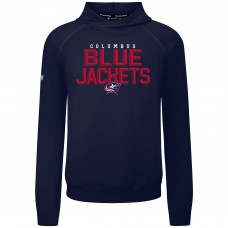 Columbus Blue Jackets Levelwear Navy Mandate Carve Tri-Blend Pullover Hoodie