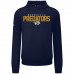 Nashville Predators Levelwear Navy Mandate Carve Tri-Blend Pullover Hoodie