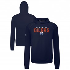 Толстовка Edmonton Oilers Levelwear Navy Mandate Carve Tri-Blend