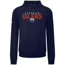 Толстовка Edmonton Oilers Levelwear Navy Mandate Carve Tri-Blend