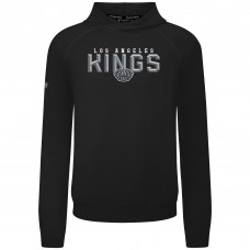 Los Angeles Kings Levelwear Black Mandate Carve Tri-Blend Pullover Hoodie