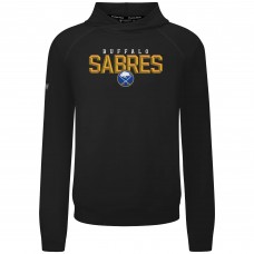 Buffalo Sabres Levelwear Black Mandate Carve Tri-Blend Pullover Hoodie