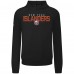 New York Islanders Levelwear Black Mandate Carve Tri-Blend Pullover Hoodie