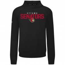 Ottawa Senators Levelwear Black Mandate Carve Tri-Blend Pullover Hoodie