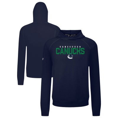 Vancouver Canucks Levelwear Blue Mandate Carve Tri-Blend Pullover Hoodie