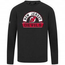 New Jersey Devils Levelwear Black Mandate Banner Arch Pullover