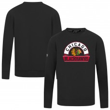 Chicago Blackhawks Levelwear Black Mandate Banner Arch Pullover