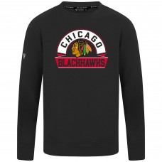 Chicago Blackhawks Levelwear Black Mandate Banner Arch Pullover